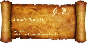 Jandó Margit névjegykártya