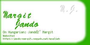 margit jando business card